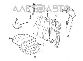 Пассажирское сидение Jeep Grand Cherokee WK2 11-13 с airbag, электро, кожа черн