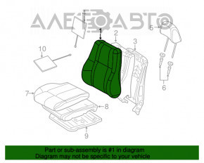 Scaun șofer Jeep Grand Cherokee WK2 11-13 cu airbag, electric, piele neagră