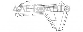 Bara fata goala dreapta fara ornament Jeep Cherokee KL 14-18 Trailhawk, alb