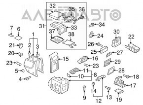 Brațul de cot VW Tiguan 09-17, material textil, negru, pentru curățare