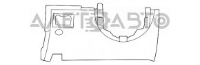 Capacul subtorpedou pentru genunchii șoferului Jeep Grand Cherokee WK2 14-21 negru, zgârieturi