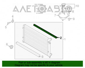 Garnitura radiatorului superior VW Tiguan 09-17