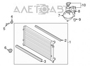 Garnitura radiatorului superior VW Tiguan 09-17