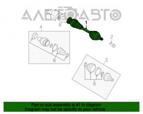 Axul cu roți față stânga VW Tiguan 09-17 manual, manșonul exterior al omucii este rupt