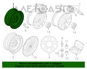 Roata de rezerva pentru VW Tiguan 09-17 R18 145/80