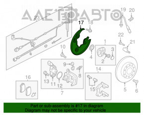 Кожух тормозного диска задний правый VW CC 08-17