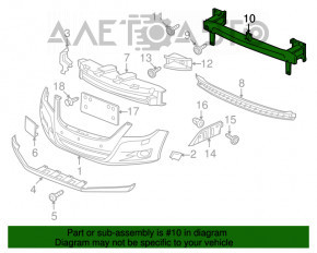 Amplificatorul de bara fata VW Tiguan 09-11 pre-restilizare