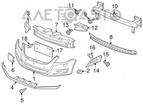 Amplificatorul de bara fata VW Tiguan 09-11 pre-restilizare