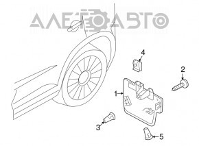 Bara de noroi spate stânga VW Tiguan 09-17