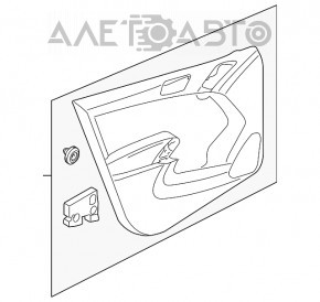 Capacul ușii, cartela din față dreapta VW Tiguan 09-17, maro.