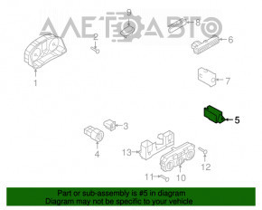 Butonul de avertizare de urgență VW Tiguan 09-17