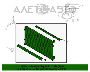 Радиатор охлаждения вода VW Tiguan 09-17