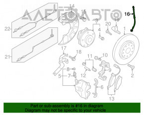 Furtun de frână față stânga VW Tiguan 09-17