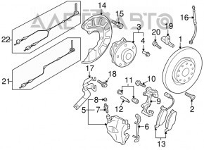 Furtun de frână față stânga VW Tiguan 09-17