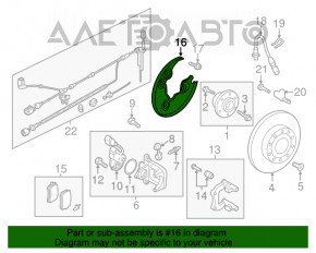 Capacul discului de frână spate stânga VW Tiguan 09-17 AWD nou original