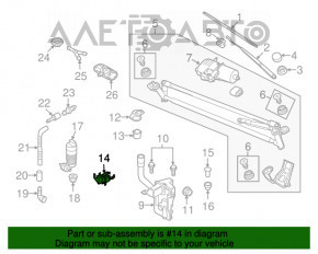 Крепление горловины бачка омывателя VW Tiguan 09-17 новый OEM оригинал