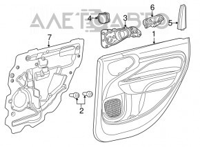 Capac usa interioara spate dreapta Fiat 500L 14-