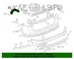 Suportul pentru bara spate dreapta exterior VW Tiguan 18-