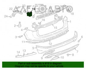 Suportul pentru bara spate dreapta interior VW Tiguan 18-