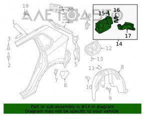 Корпус лючка бензобака VW Tiguan 18-