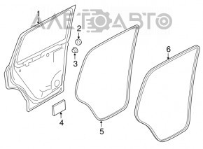 Usa spate stanga goala VW Tiguan 18- alb LC9A, lovituri