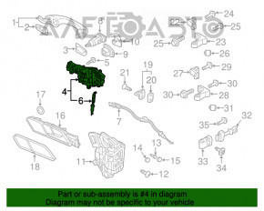Механизм ручки двери передней левой VW Tiguan 18-