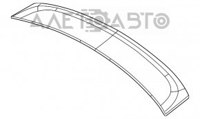 Spoilerul capacului portbagajului Dodge Charger 15-20 este format din 3 piese