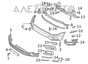 Absorbantul de impact al bara fata VW Tiguan 18- nou OEM original