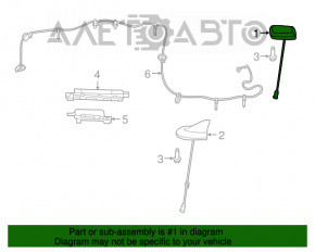 Antena aripă Chrysler 200 15-17 tip-2