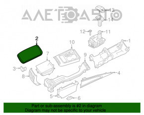 Консоль центральная подлокотник Jeep Grand Cherokee WK2 14-17 кожа черн, царапины, трещины