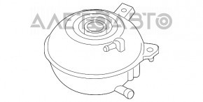 Расширительный бачок охлаждения Audi A3 8V 15-19 1.8T, 2.0T без крышки, примята направляйка