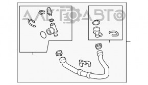 Патрубок охлаждения нижний Audi A3 8V 15-20 1.8T, 2.0T с датчиком