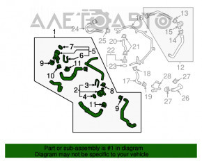 Furtunul de răcire superior Audi A3 8V 15-17 2.0T