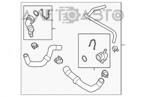 Furtunul de răcire superior Audi A3 8V 15-17 1.8T, 2.0T fără deconectare rapidă