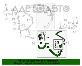 Furtunul de răcire superior Audi A3 8V 15-17 1.8T, 2.0T fără deconectare rapidă