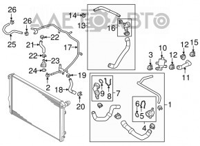 Furtunul de răcire superior Audi A3 8V 15-17 1.8T, 2.0T fără deconectare rapidă