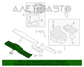 Воздухоприемник 3 части Audi A3 8V 15-20 4d 1.8T, 2.0T, передняя часть