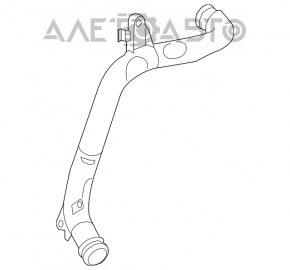 Teava intercooler stanga centru Audi A3 8V 15-20 1.8T, 2.0T plastic nou original OEM