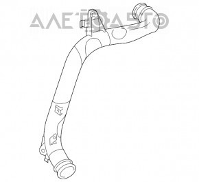 Furtunul de intercooler stânga centrală pentru VW Tiguan 18- plastic.