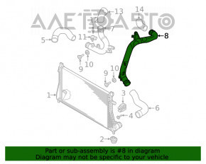 Teava intercooler stanga centru VW Tiguan 18 - plastic nou original OEM