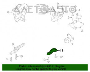 Capacul de protecție al suportului frontal drept Audi A3 8V 15-20 4d 1.8T, 2.0T