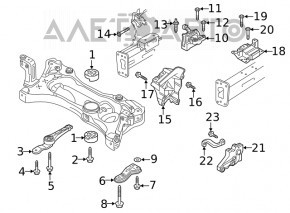 Suport motor spate VW Jetta 19-transmisie manuala noua neoriginala BORSEHUNG