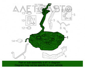 Топливный бак Audi A3 8V 15-20 2.0T FWD