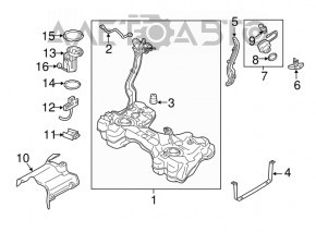 Rezervor de combustibil Audi A3 8V 15-20 4d 2.0T AWD