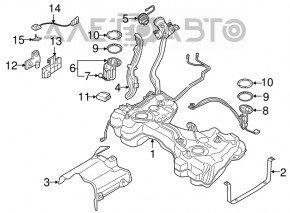 Rezervor de combustibil Audi A3 8V 15-19 2.0T awd