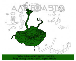 Rezervor de combustibil Audi A3 8V 15-19 FWD