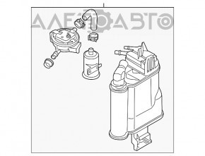 Canistra cu absorbant de cărbune asamblată VW Jetta 19- 1.4T, 2.0T