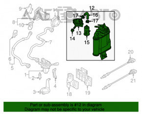 Canistra cu absorbant de cărbune asamblată VW Jetta 19- 1.4T, 2.0T