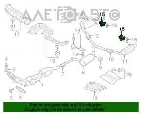 Кронштейн глушителя задний правый VW Passat b8 16-19 USA 3.6