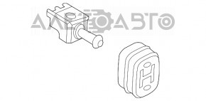 Suportul de evacuare din spatele stânga pentru Audi A3 8V 15-20 1.4T, 1.8T, 2.0T.